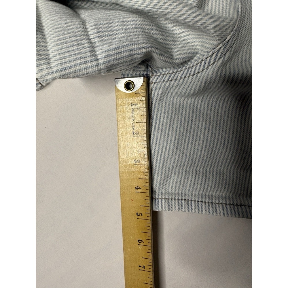 NWT Levi's Hickory Striped Denim Bib Shortalls Women's SZ Small Blue White Retro - Picture 6 of 10